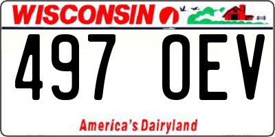 WI license plate 497OEV