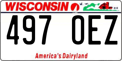 WI license plate 497OEZ