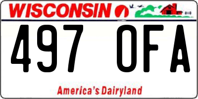 WI license plate 497OFA