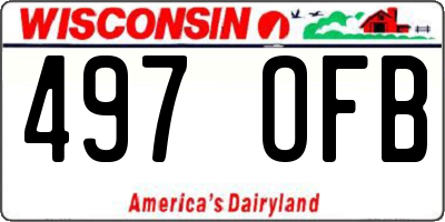 WI license plate 497OFB