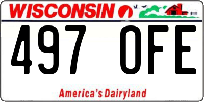 WI license plate 497OFE
