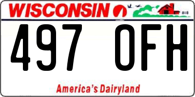 WI license plate 497OFH