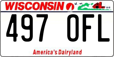 WI license plate 497OFL