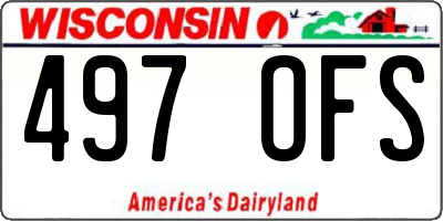 WI license plate 497OFS