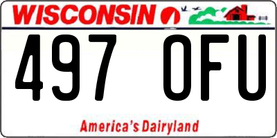WI license plate 497OFU