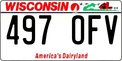 WI license plate 497OFV
