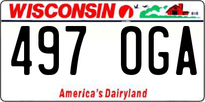 WI license plate 497OGA