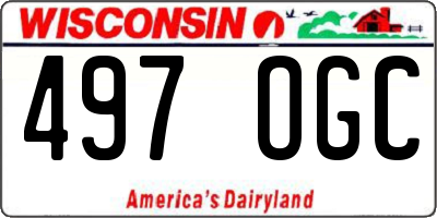WI license plate 497OGC