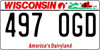 WI license plate 497OGD