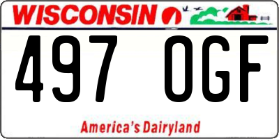 WI license plate 497OGF