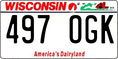 WI license plate 497OGK