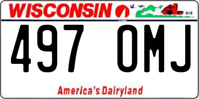 WI license plate 497OMJ