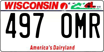 WI license plate 497OMR