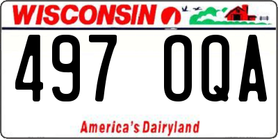 WI license plate 497OQA