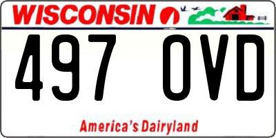 WI license plate 497OVD