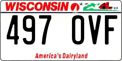WI license plate 497OVF