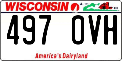 WI license plate 497OVH
