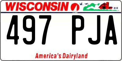 WI license plate 497PJA