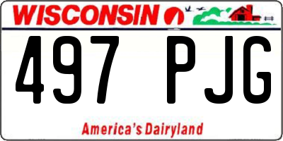 WI license plate 497PJG