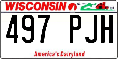 WI license plate 497PJH