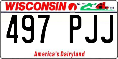 WI license plate 497PJJ