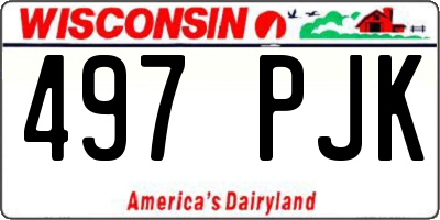 WI license plate 497PJK