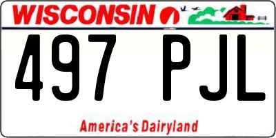 WI license plate 497PJL