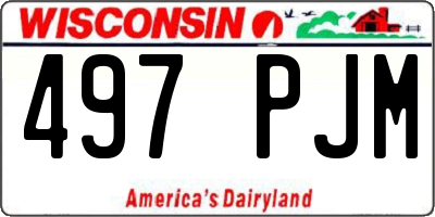 WI license plate 497PJM