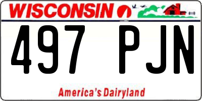 WI license plate 497PJN