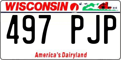 WI license plate 497PJP