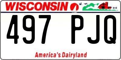 WI license plate 497PJQ