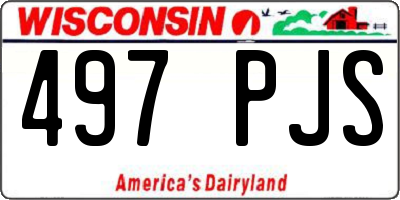 WI license plate 497PJS