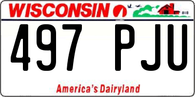WI license plate 497PJU