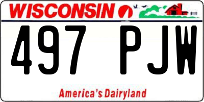 WI license plate 497PJW