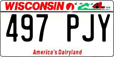 WI license plate 497PJY