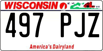 WI license plate 497PJZ
