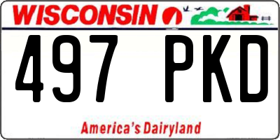 WI license plate 497PKD