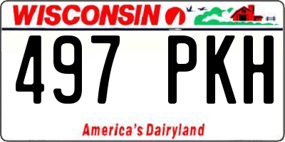 WI license plate 497PKH