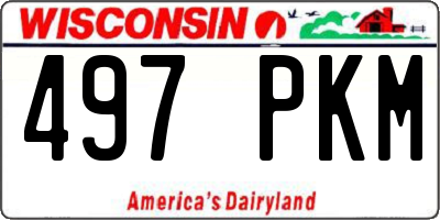 WI license plate 497PKM