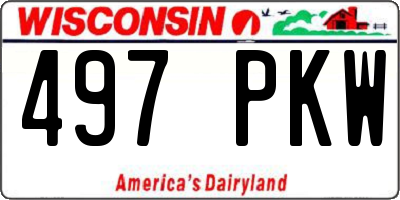 WI license plate 497PKW