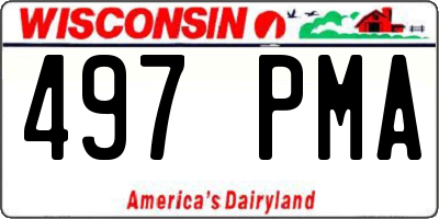 WI license plate 497PMA