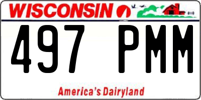 WI license plate 497PMM