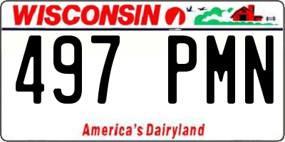 WI license plate 497PMN