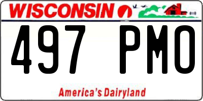 WI license plate 497PMO