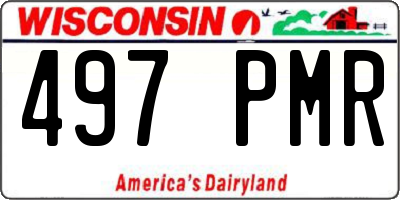 WI license plate 497PMR
