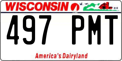 WI license plate 497PMT