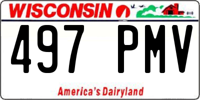 WI license plate 497PMV