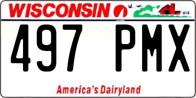 WI license plate 497PMX