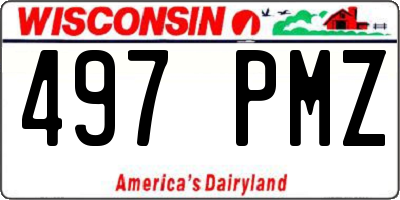 WI license plate 497PMZ