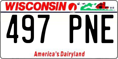 WI license plate 497PNE